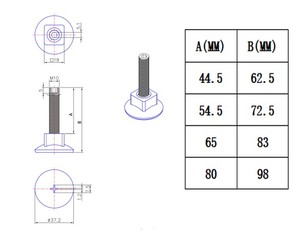 定制调平脚办公桌可调脚固定调平脚 - Product Image 4