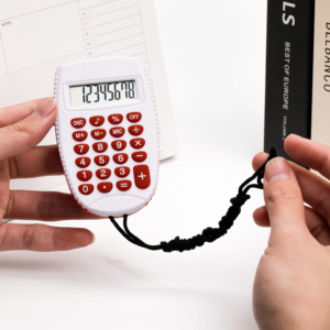 Promotion benutzer definierte Logo Druckerei Finanz funktions tische Rechner Mini 8-stellige Solar Pocket able Kosten rechner - Product Image 3