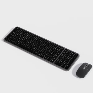 Combinación de teclado y ratón inalámbricos de tamaño completo Anti-Ghosting 105 teclas teclado de membrana de oficina negro personalizado - Product Image 6