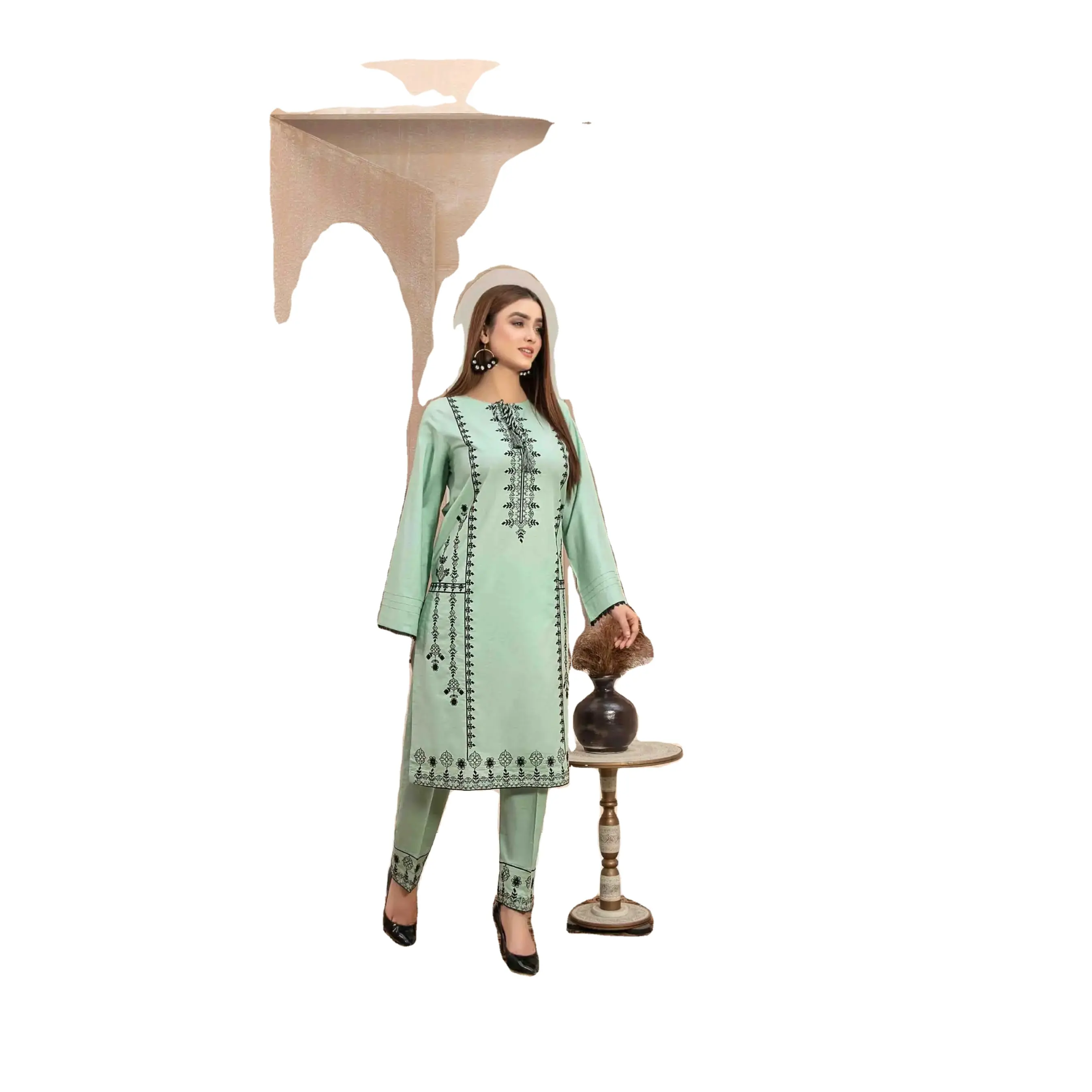 Yeni varış pakistanlı en kaliteli pamuk kadınlar için ucuz fiyat pakistan salwar kameez kadınlar için yaz elbisesi kadınlar
