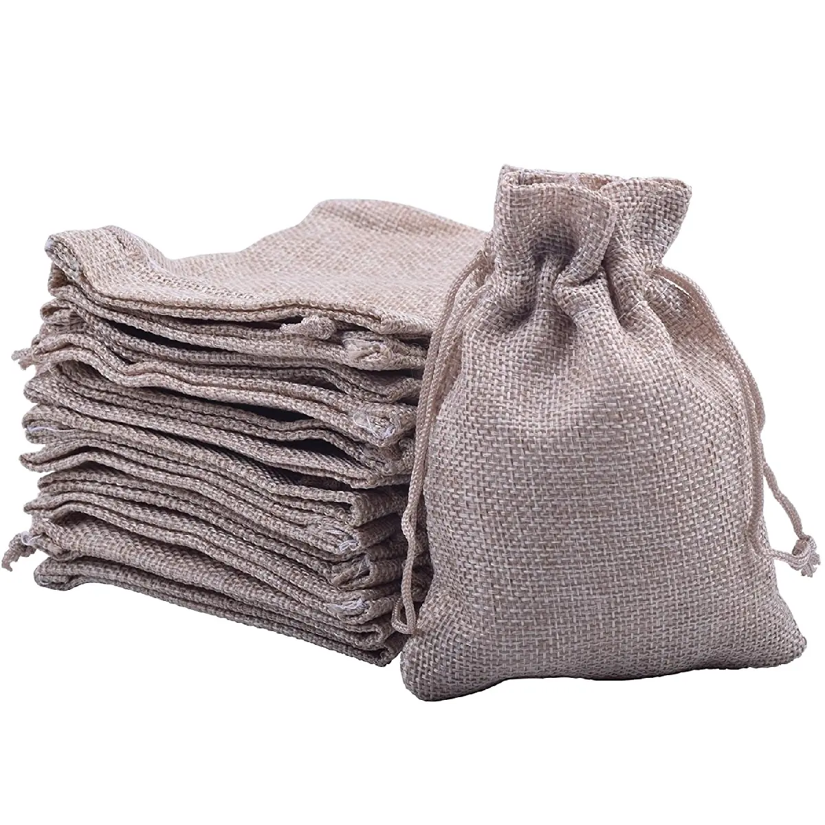 ナチュラルジュート黄麻布バッグサックファクトリーカスタムサックジュートバッグ米粒種子バングラデシュの農業用包装袋