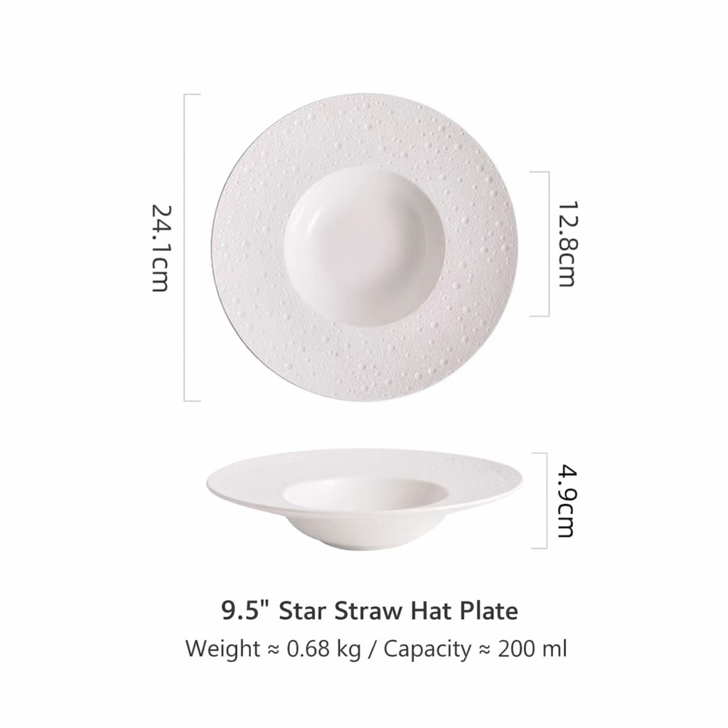 9.5 inch star straw hat Plate