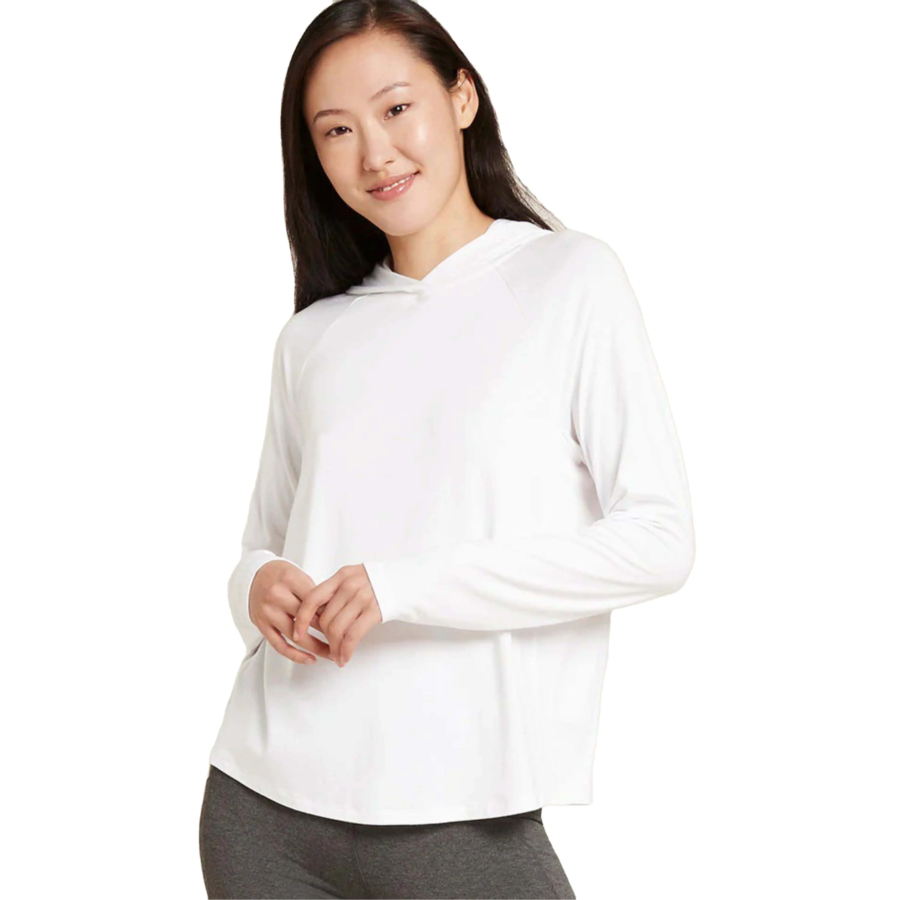 Eco-Conscious Women's Hooded T-Shirt | Made from Organic and Sustainable Materials, Breathable Fabric for All-Day Comfort