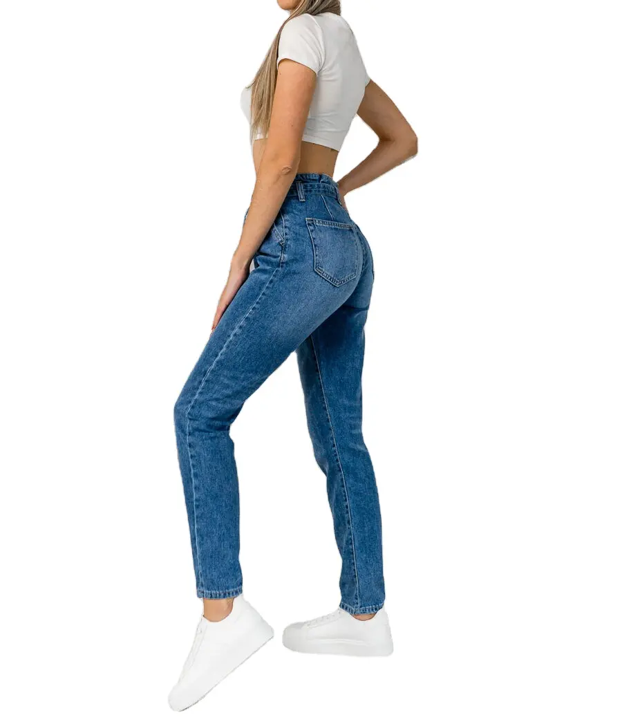 Taglie forti tessuto buone donne a vita alta Jeans autunno Jeans pantaloni sottili donna Jeans pantaloni in Denim per le donne