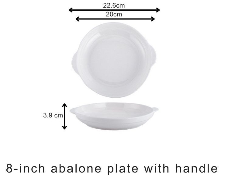 8-inch abalone Plate with handle