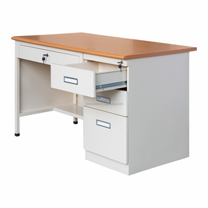 Mesa de oficina de diseño moderno para el hogar con cajones, escritorio de ordenador, muebles de oficina de metal, escritorio de trabajo de estudio, mesa de oficina - Product Image 3