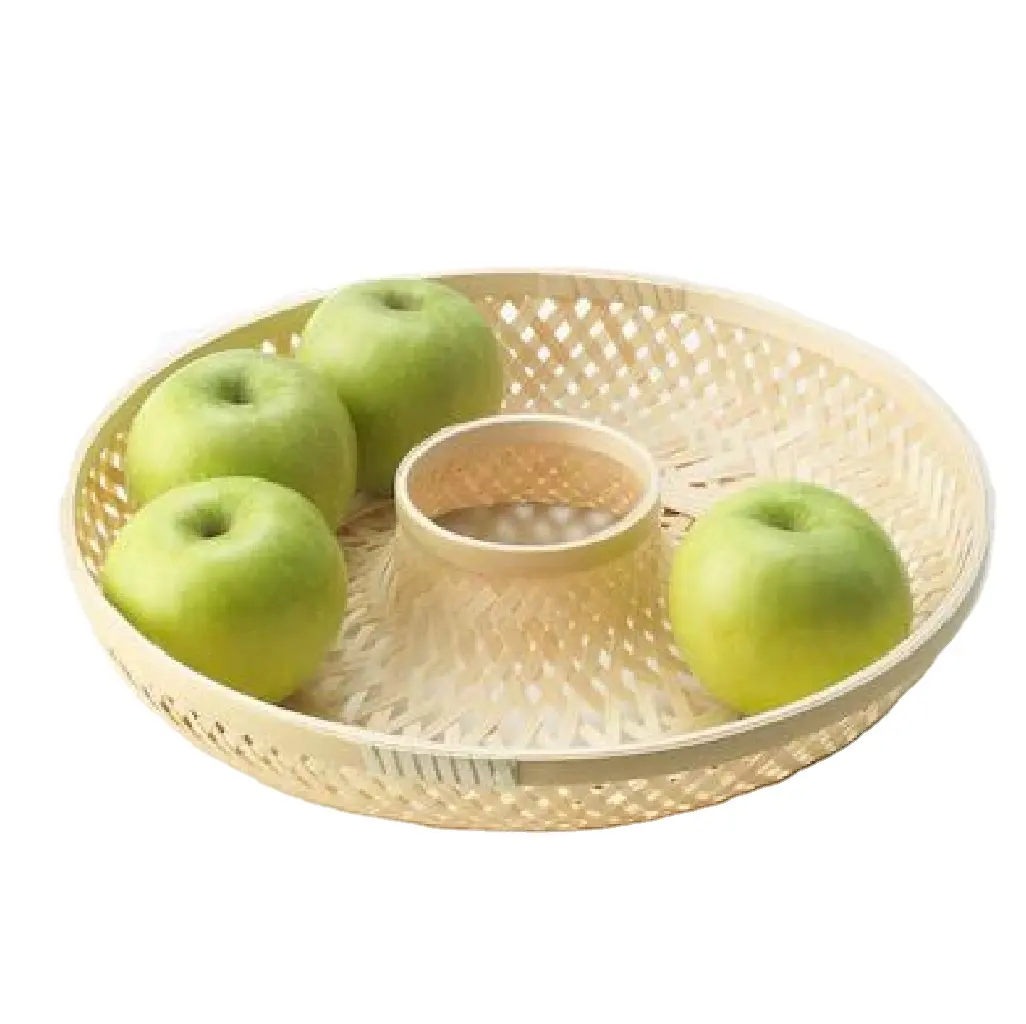 Stylish Design Rattan Serving Bowl Wedding and Kitchen Brown Color Fruit Bowl For Home Hotel and Restaurant Usage