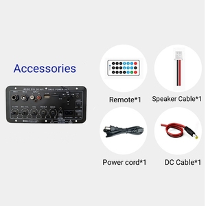Home <strong>Amplifier</strong> with Mono Channel Bluetooth 30-120W <strong>Output</strong> FM Radio USB TF SD Mic Remote Bass <strong>Control</strong> Mic for Home Use - Product Image 6
