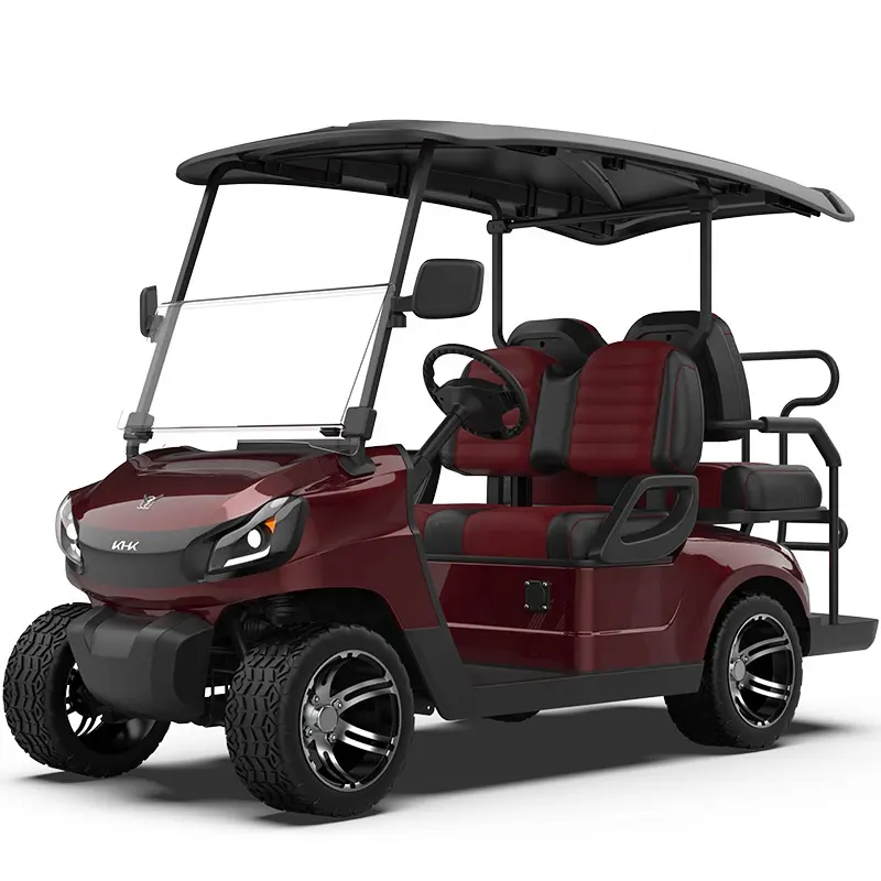 Carrito de golf eléctrico personalizado con chasis alto de 4 plazas y último diseño original de Street Legal a la venta