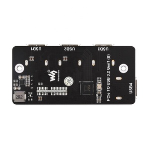 Adattatore da PCIe a USB 3.2 Gen1 4x porte USB ad alta velocità IO Board per Raspberry Pi
