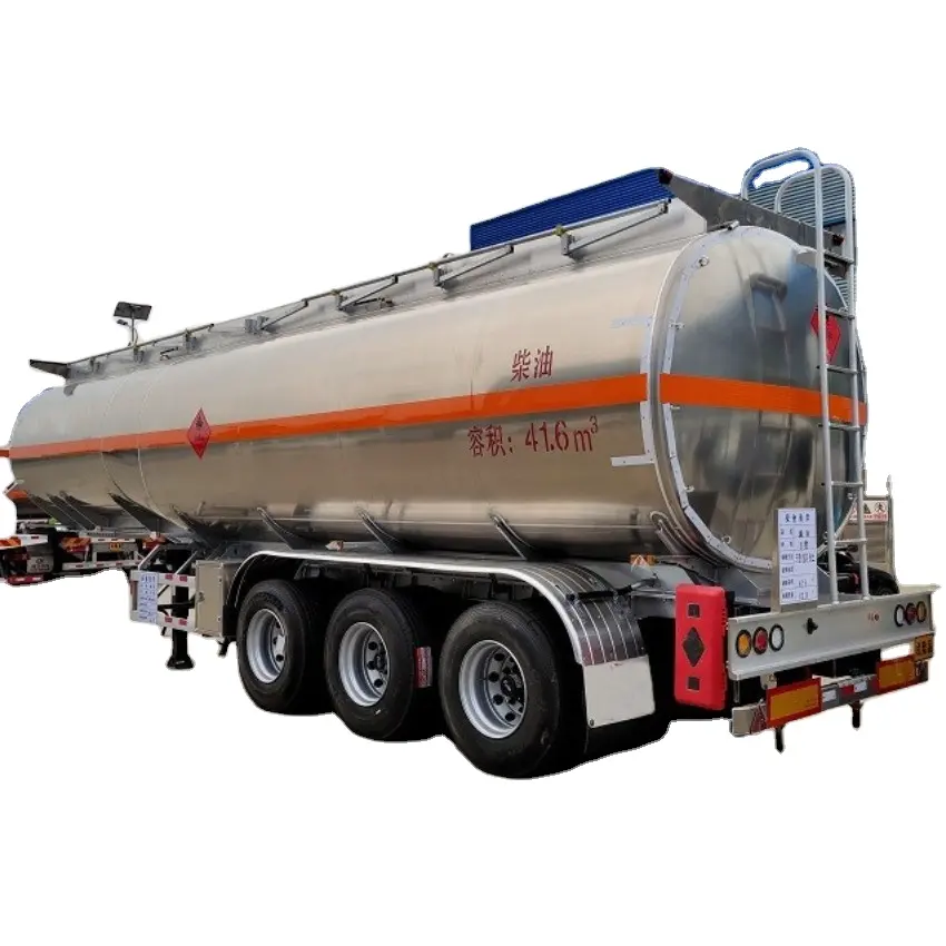 55000 Ltrs Stainless Steel Tanker Trailers Fuel Tank Truck Trailer Petrol Gasoline Oil Tank Semi Trailer