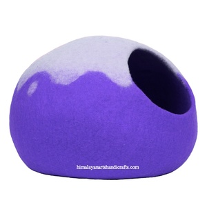 Hochwertiges Katzen haus/Höhle/Kuppel aus Merinowolle mit festem Muster für Ihren pelzigen Freund - Product Image 3