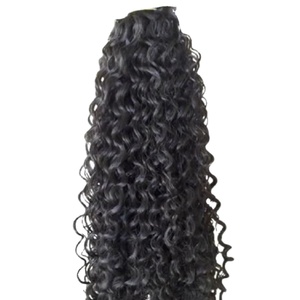 İnsan saç demetleri ile dantel Frontal bakire Remy tek/çift çizilmiş ham manikür hizalanmış saç 100% toptan oranları 16 inç - Product Image 1