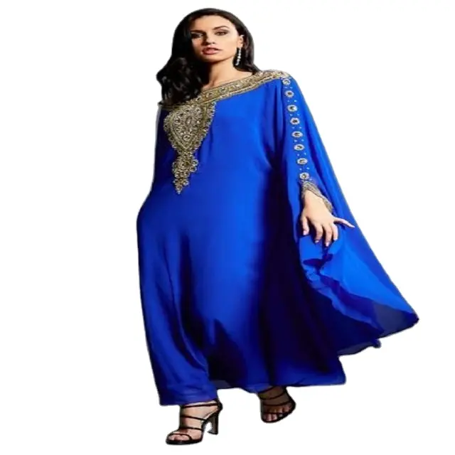 カスタムアバヤ女性イスラム教徒のドレスカスタムカフタン服女性カジュアル控えめな女性イスラム教徒のドレスを安い価格で