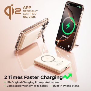 ที่ใส่ QI2 Lisen แบตเตอรี่สำรอง10000มิลลิแอมป์ชั่วโมงแม่เหล็กชนิดชาร์จไร้สายสูงสุด30วัตต์ชาร์จเร็วสำหรับ Apple Samsung - Product Image 6