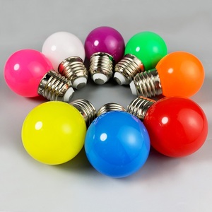 หลอดไฟ LED สี G45หลอดไฟ LED กลางคืน1W 2W 3W สีหลอดไฟกลมสีสันสดใส E26/E27