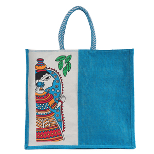 Handmade da sợi tự nhiên Túi Ấn Độ tùy chỉnh tongcheng ozis đay nhà máy bán Sona gói Đay Thảm Totes Túi mua sắm - Product Image 1