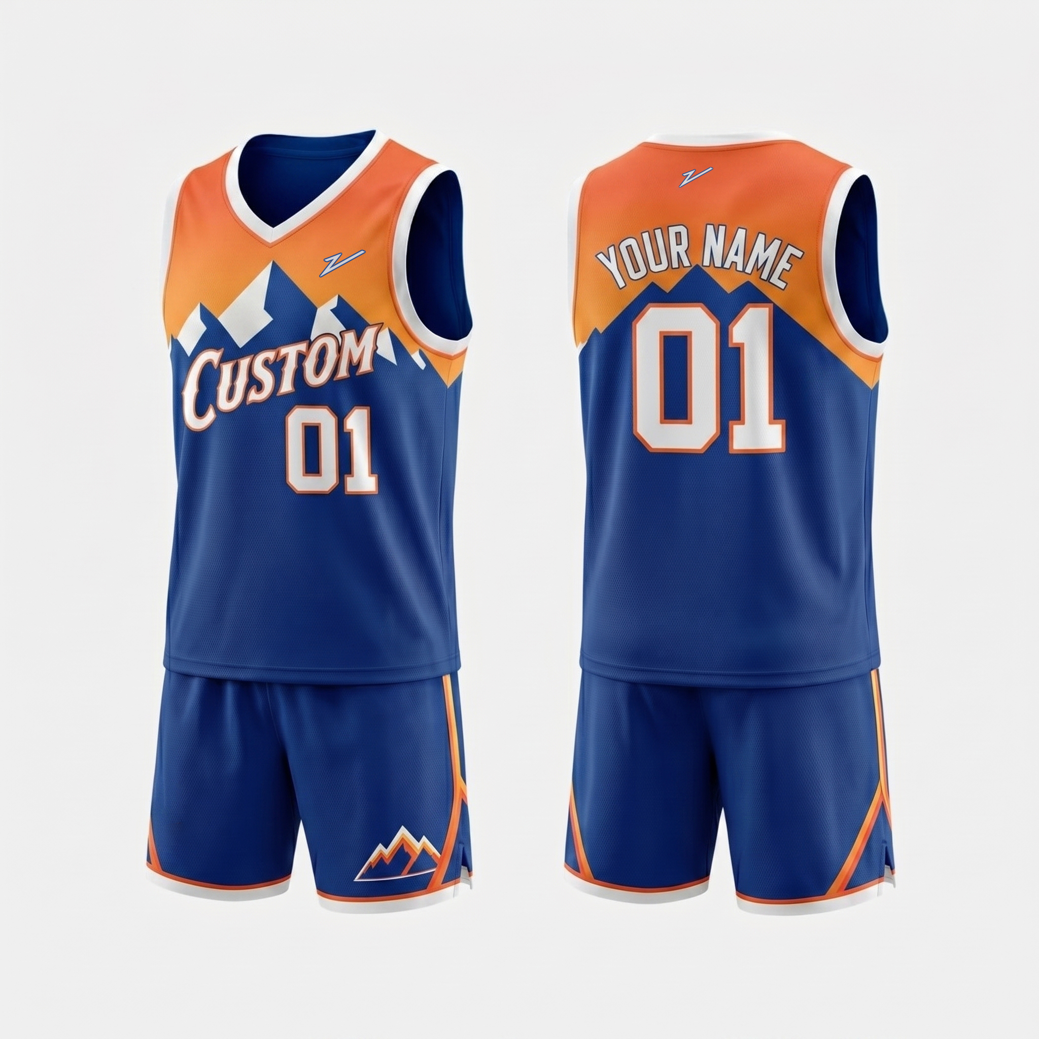 Royal Blue + Orange