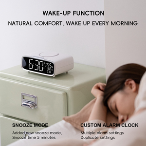 Fast Wireless Charger Station RGB LED Digital Clock Speaker Temperature Display Lamp <strong>Control</strong> Alarm Clock-for Parties <strong>Computer</strong> - Product Image 5
