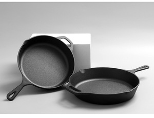SP10 10インチ12インチ焼き鋳鉄フライパンノンスティックスキレットキッチンと屋外キャンプ用調理器具 - Product Image 6