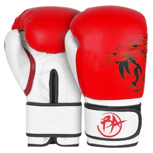 Yüksek kalite özel Logo tasarım dövüş sanatları eğitim boyutları için gri deri boks eldiveni 8oz 12oz 16oz 14oz