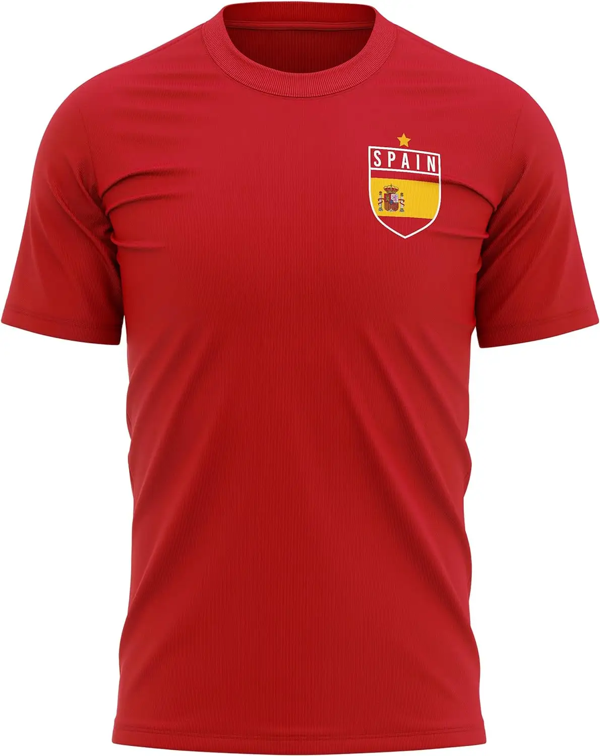 Camiseta de fútbol de España personalizada al por mayor, camiseta con insignia de la bandera de España para hombre, camiseta de fútbol europea, torneo español, camiseta de fútbol