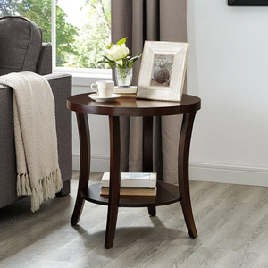 Classic Wooden Coffee <strong>Table</strong> for Living Room <strong>Set</strong> <strong>3</strong>-Piece Design Featuring Oval Coffee <strong>Table</strong> and Matching End <strong>Tables</strong> - Product Image 6