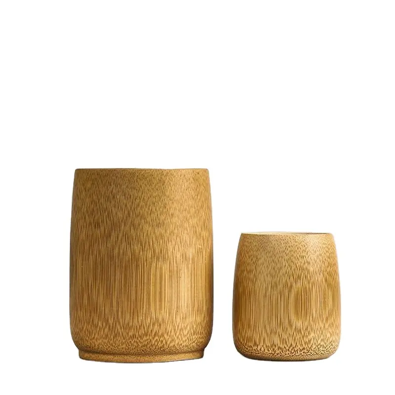 2 yuvarlak el yapımı bambu fincan saman sürdürülebilir 100% çevre dostu sağlıklı bambu payet içme seti