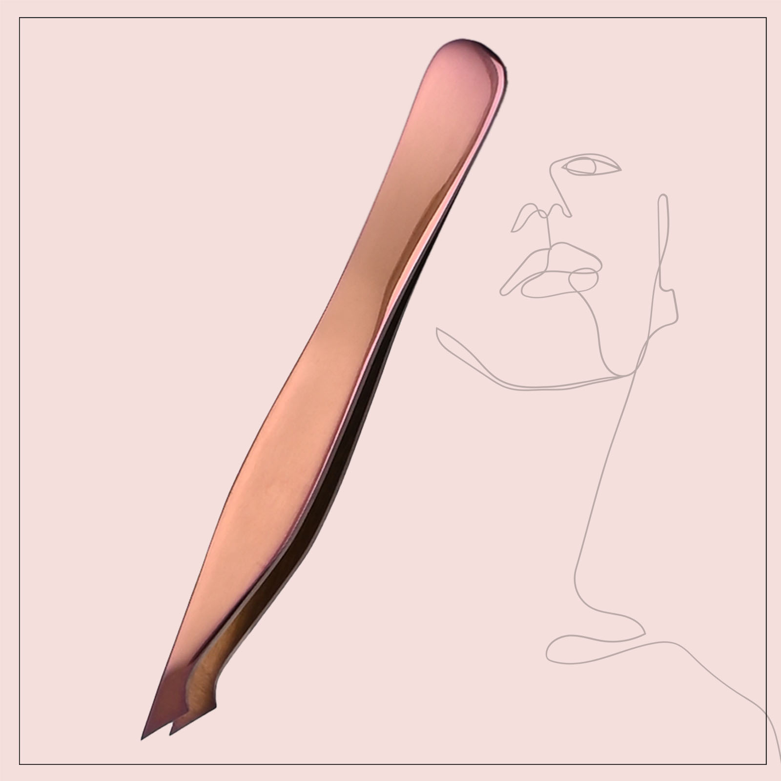 Pince à sourcils à pointe inclinée RoseGold