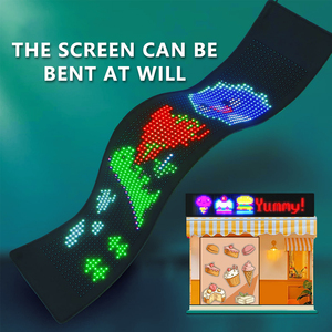Bluetooth APP controllata a scorrimento flessibile Display a LED programmabili segni di testo modificano animazioni Graffiti pubblicità auto - Product Image 2