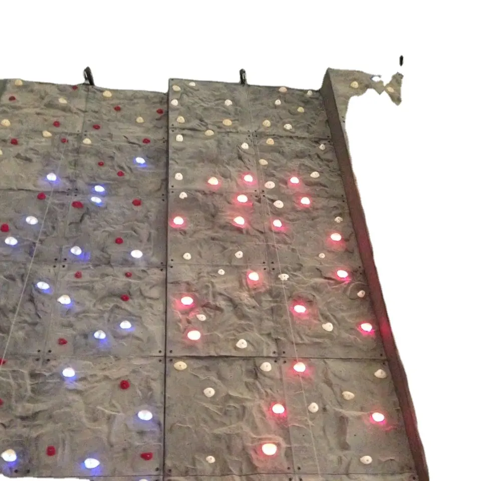 IFSC Standard Outdoor LED lampadina illuminata in plastica rinforzata con fibra di vetro parete per arrampicata su roccia indoor outdoor kid amusement adventure