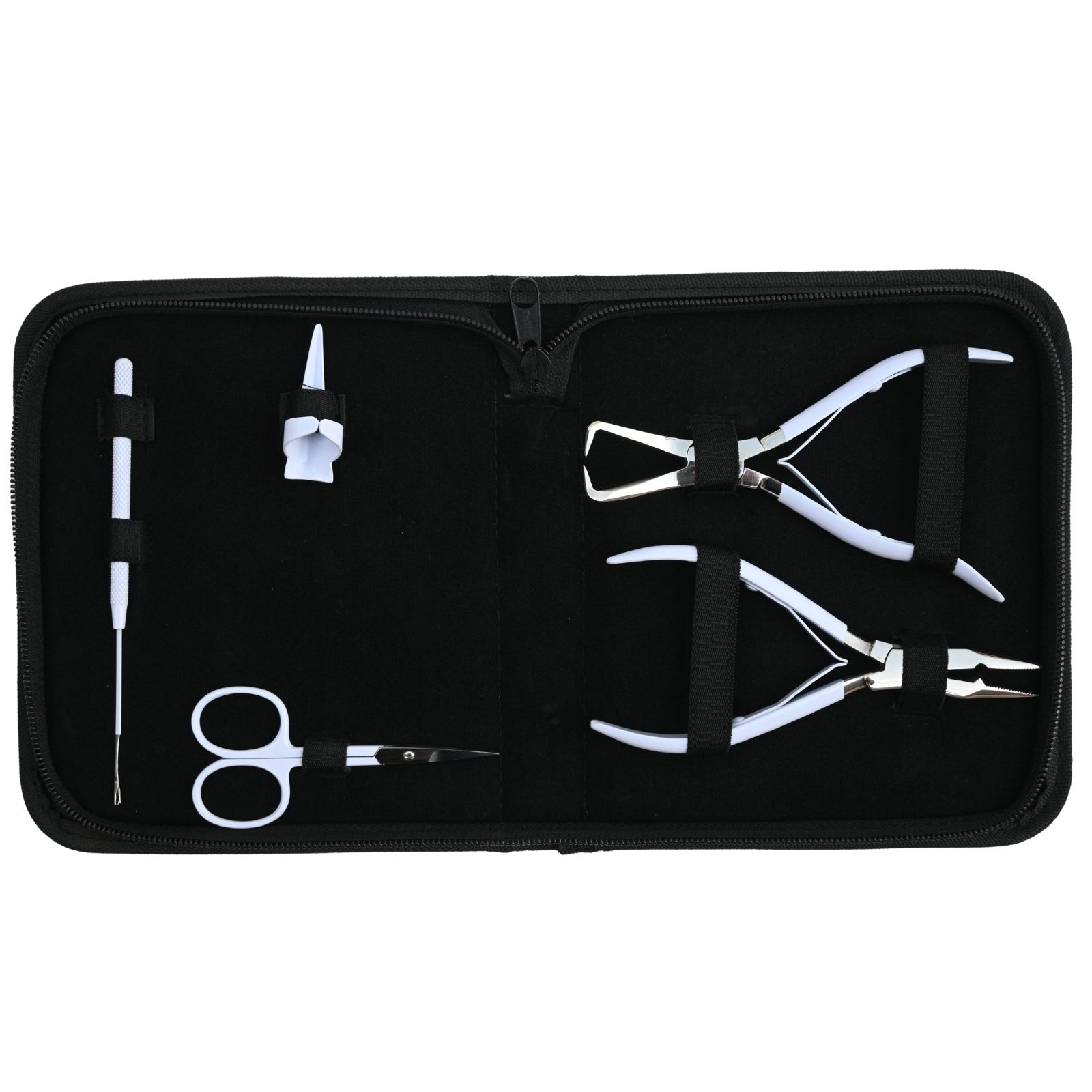 White hair Extension tools Kit