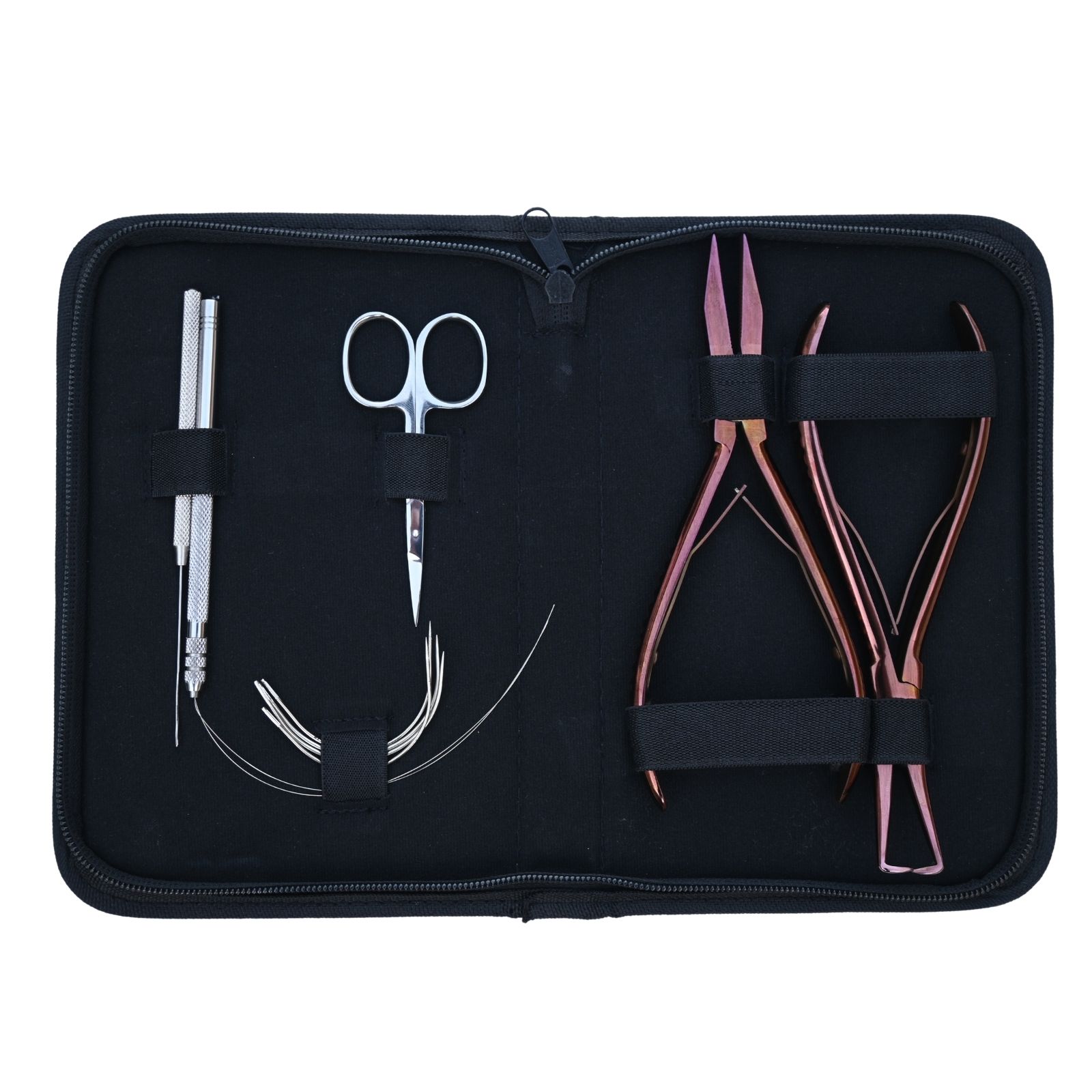 Rose Gold & Silver Hair Extension Tools Kit