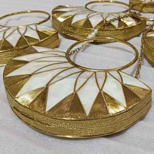 金属拖把离合器肩包宝石作品装饰刺绣女士派对用品射频工艺品