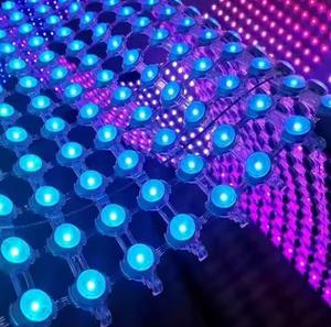 12 В адресуемый RGB светодиодный пиксельный матричный экран водонепроницаемый IP67 ПК 20 мм светодиодный сетчатый Точечный светильник для наружного ландшафтного здания - Product Image 1