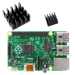 Черный алюминиевый радиатор охлаждающий комплект для Raspberry Pi 3, Pi 2, Pi - Product Image 4