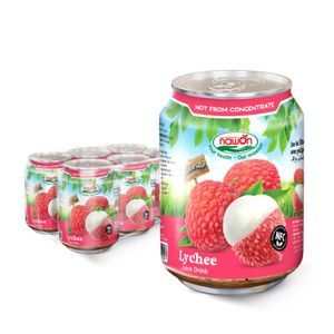 Yüksek kalite ve ucuz fiyat doğal Vietnam Lychee suyu hamuru saf suyu konserve 250ML Nawon içecek GMP üreticisi - Product Image 2