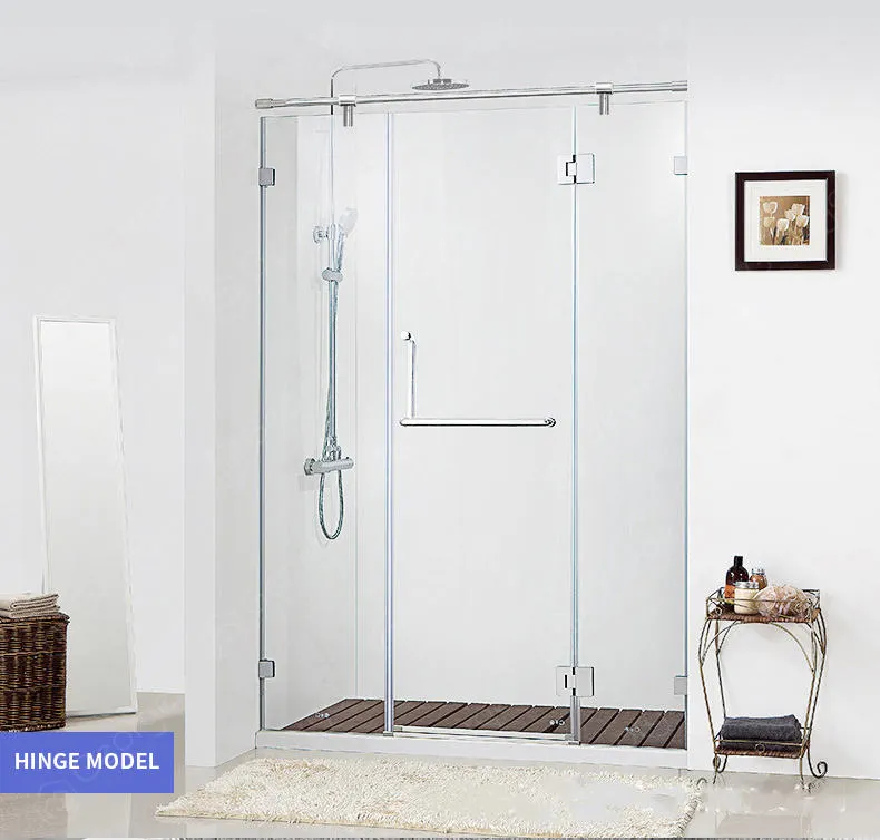 Petite cabine de douche carrée sans cadre en verre de haute qualité