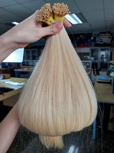 100% ham Vietnam insan saçı düz i-İpucu, ucuz saç yüksek kalite düz İŞLENMEMİŞ SAÇ uzantıları sarışın renk