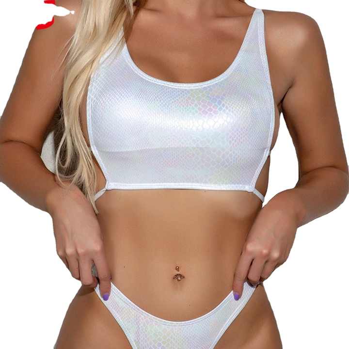 Split Swimsuit European And American Sexy Solid Color Bikini Two-piece Swimsuit Swimwear Beachwear 2023