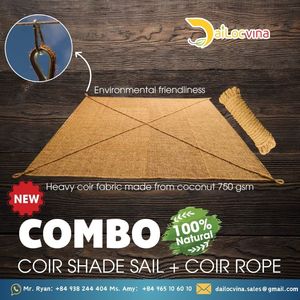 COCO FIBER SUNSHADE <strong>SAIL</strong> MADE in VIETNAM COCONUT COIR MAT CHEMICAL FREE - Product Image 2