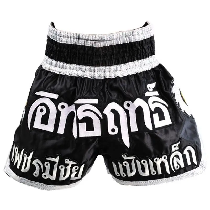 Celana Boxing MMA Bercetak, Celana Pendek MMA untuk Bertarung Grappling Poliester Muay Thai