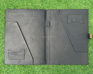 In Stock <strong>A4</strong> Hand Tooled Leather Business Portfolio <strong>Conference</strong> File <strong>Folders</strong> Manufacture Cowhide Organizer Agenda <strong>Notepad</strong> Covers