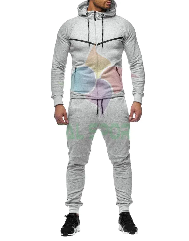 नई डिजाइन घुड़दौड़ पसीना सूट कस्टम Mens खेल जॉगिंग सूट सादे स्लिम फिट Hoodies Tracksuits सेट