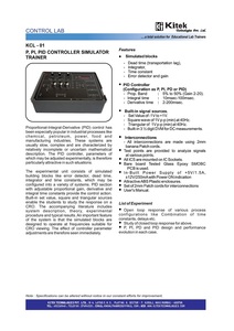 P PI PID CONTROLADOR ENTRENADOR INSTRUMENTACIÓN Y CONTROL LAB TRAINER KIT POR KITEK MODELO NO KCL 01 - Product Image 6