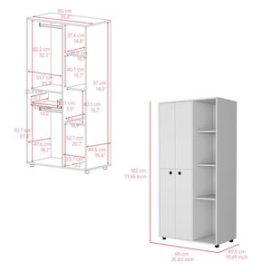 <span class=keywords><strong>Boise</strong></span> phòng ngủ trắng armoire thanh lịch Trắng tủ quần áo cho phòng ngủ lưu trữ - Product Image 3