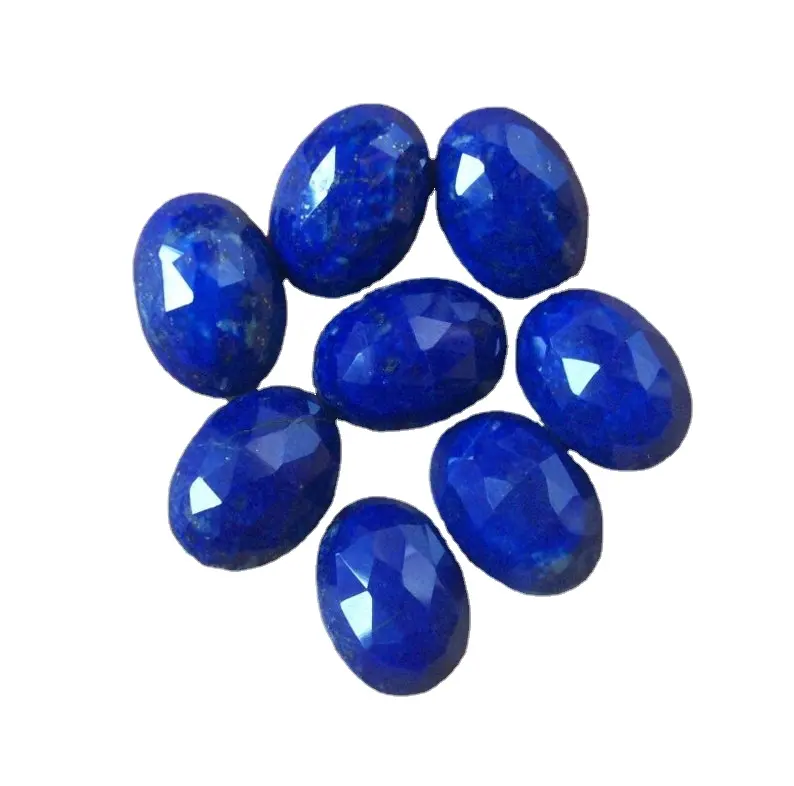 Oval Rose Cut Cabochon 8x10mm Jewelry Making Stone Vivaaz Gems AAA+ Grade Natural Color Lapis Lazuli Gemstone Loose 100% Picture