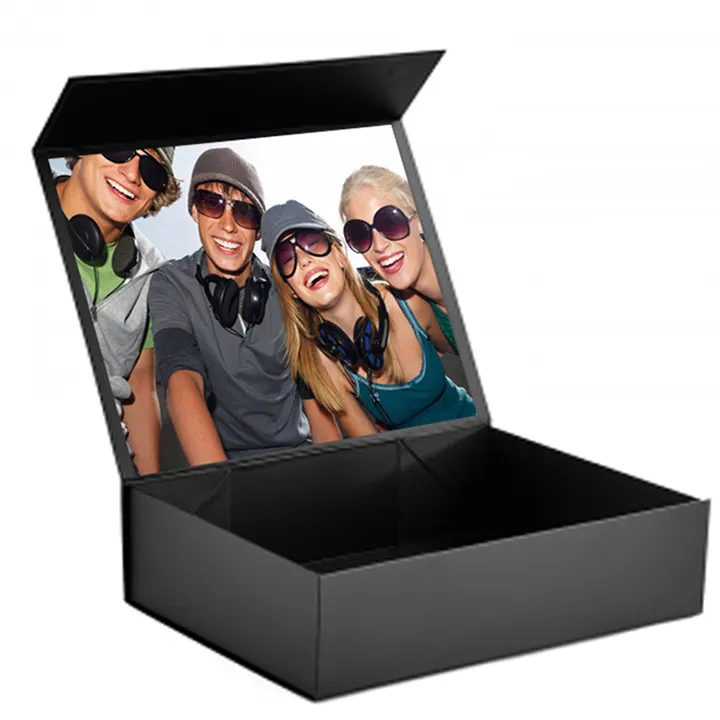 Embalaje de regalo con imán al por mayor de alta calidad, cajas de fotos magnéticas personalizadas, cajas totalmente personalizadas