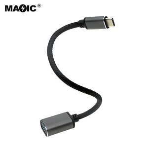 อะแดปเตอร์แปลงหัวต่อ Type-C เป็น3.1,สายแปลง USB Type-C เป็น Usb3.0แบบถัก20ซม. Type C เป็น Usb 3.0