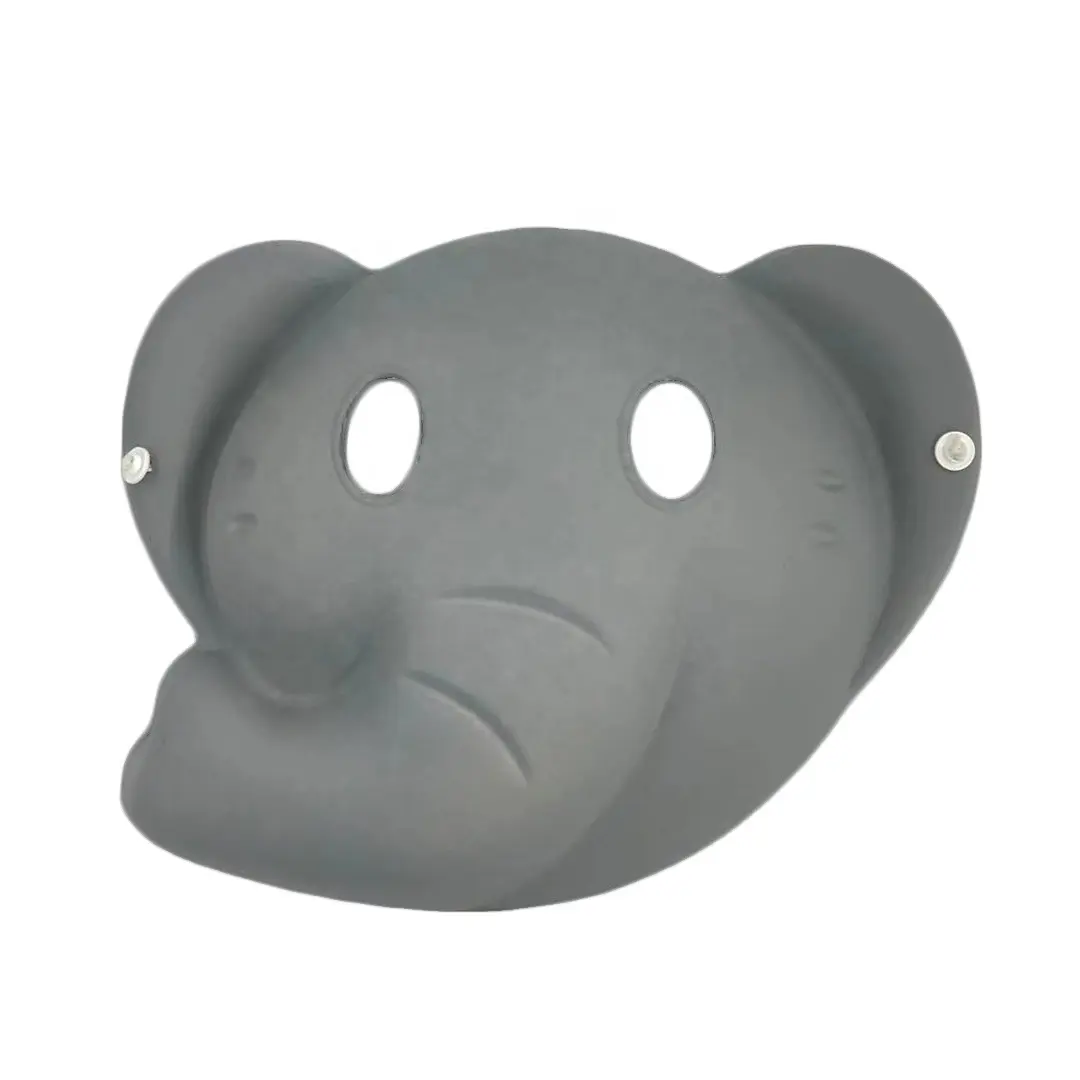 Groothandel Gerecycled Spray Verf Bagasse Suikerriet Pulp Aangepaste Partij Geen Hout Nodig Animal Olifant Masker Kinderen Speelgoed